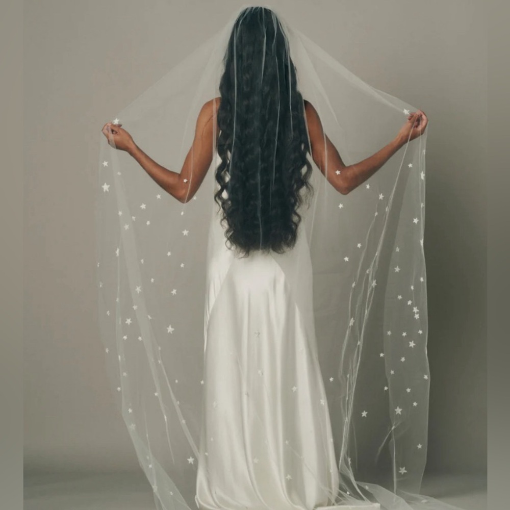 Bespoke Ofrenda Celestial Star beaded cathedral veil